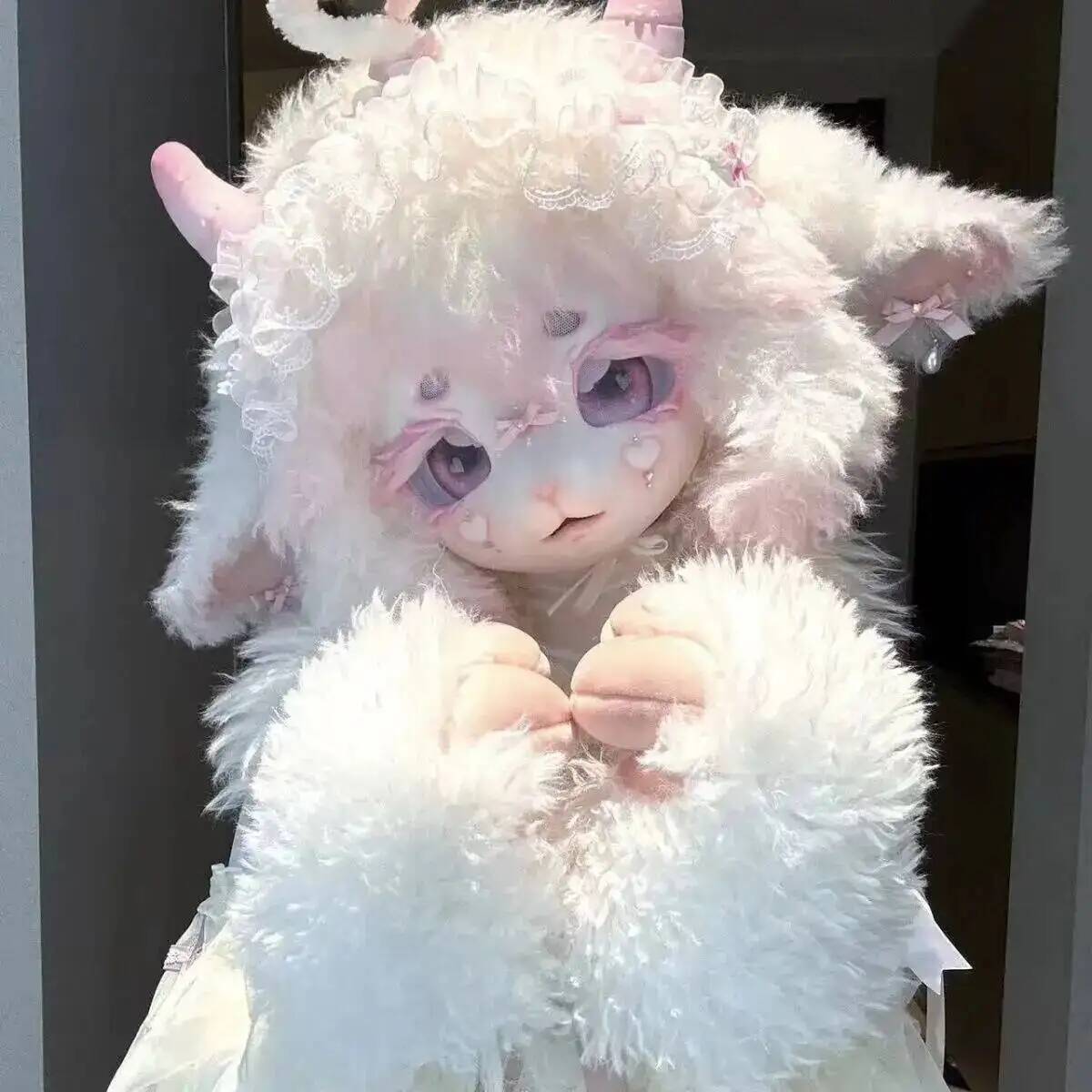 Anime Cosplay With Mask - Handmade Kig Fursuit Head Cute Sheep