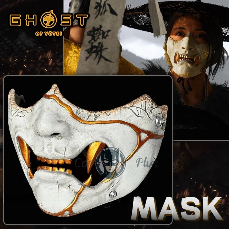 Anime Cosplay Outfits For Women - Game Ghost of Yotei Atsu Mask