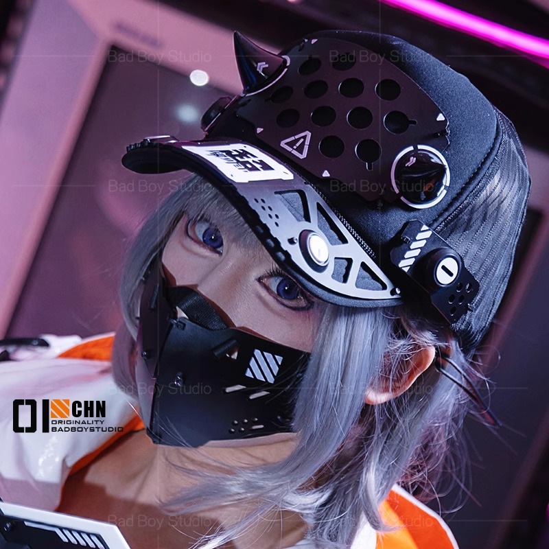 Anime Cosplay With Mask - 2025 Game Cyberpunk Cosplay Mask Accessories