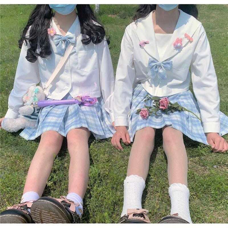 White Sailor JK School Uniform - Cosplay Anime Basic 评论和价格