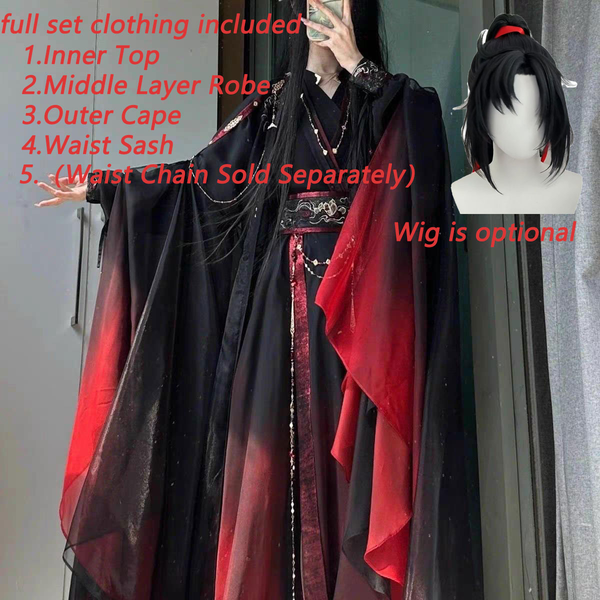 Unisex Ancient Chinese Xianxia - Cosplay Anime Black 评论和价格