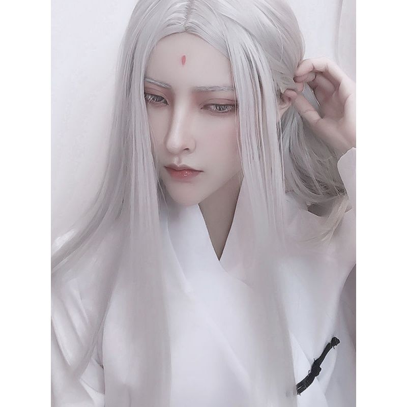 Men Hanfu Long Straight Hair A - Anime Cosplay Long Hair 评论和价格