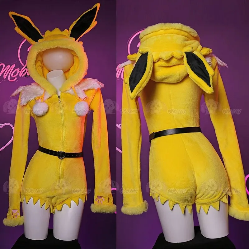 Sexy Deep V Hooded Bodysuit So - Anime Cosplay Bunny 评论和价格