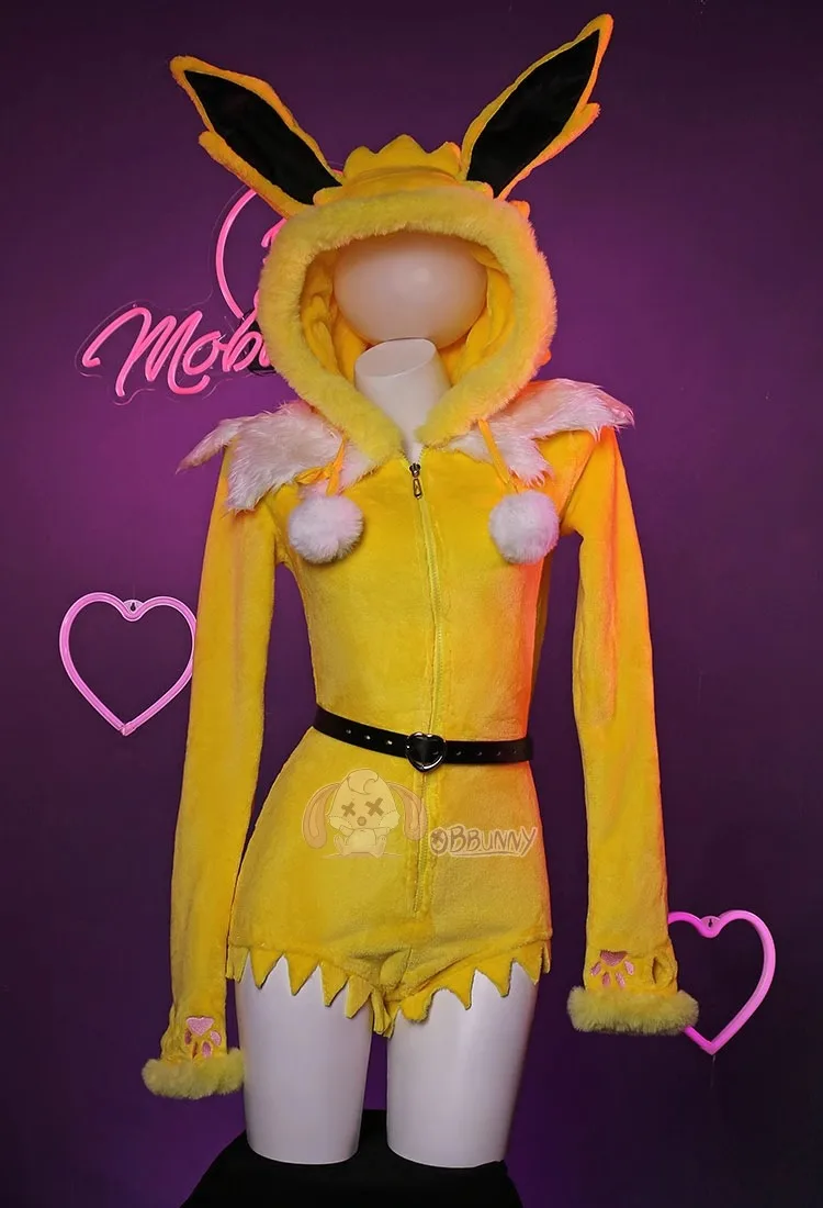 Sexy Deep V Hooded Bodysuit So - Anime Cosplay Bunny 评论和价格