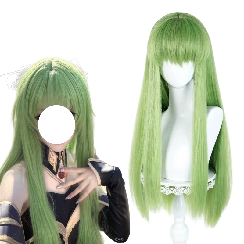 Anime CC Cosplay Green Wig Lon - Anime Cosplay Long Hair 评论和价格