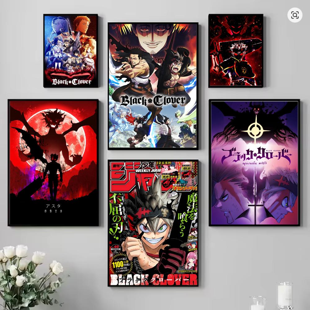 Anime B-Black Hot Clover Poste - Black Clover Grimoire 评论和价格