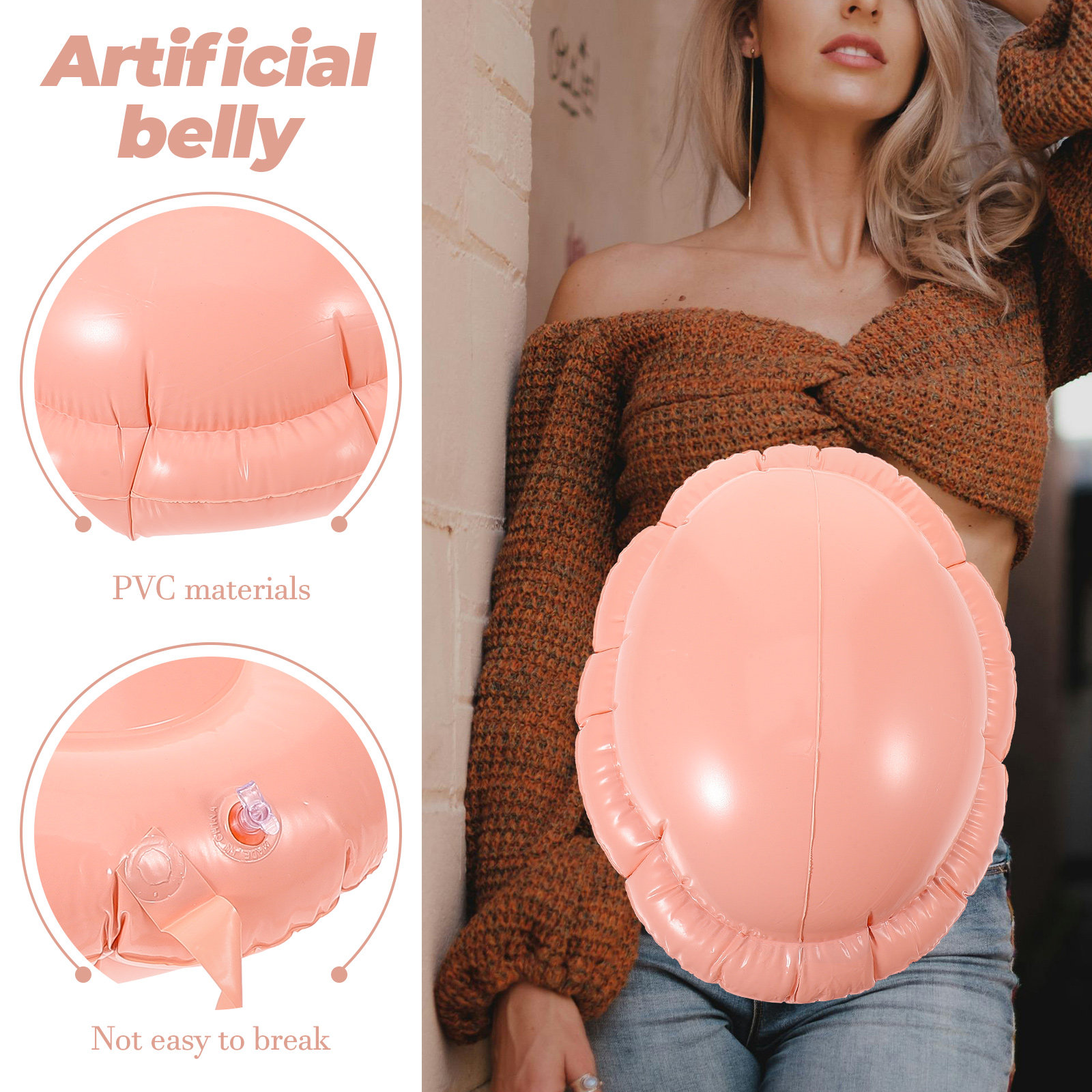 Inflatable Fake Belly Artifici - Anime Cosplay Pregnant 评论和价格